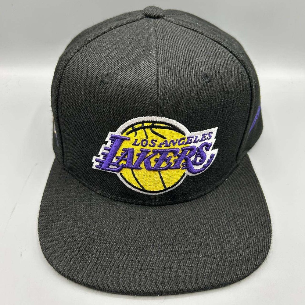 Los Angeles LA Lakers Hat Men Black Purple Mitchell & Ness NBA Snap Back HWC
